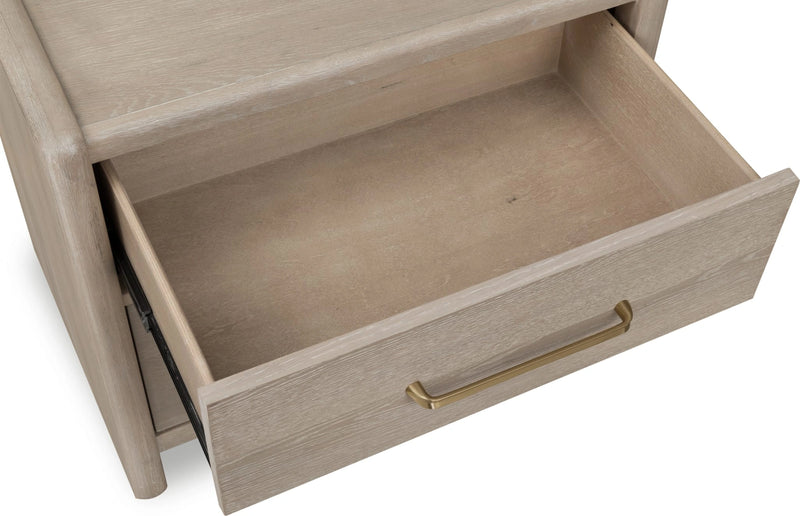 Gardenia 2 Drawer Oak Wood Nightstand