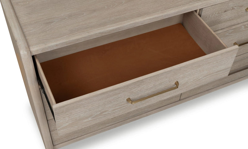 Gardenia Six Drawer Oak Wood Dresser