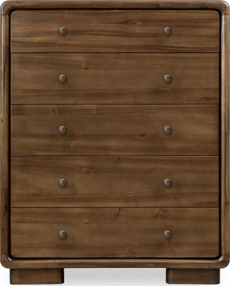 Boka Five Drawer Acacia Wood Chest