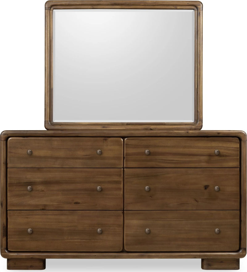 Boka Six Drawer Acacia Wood Dresser