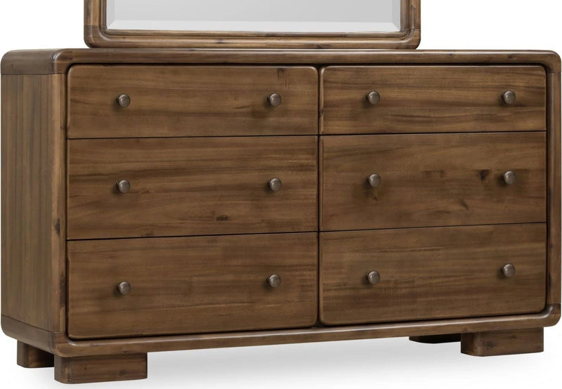 Boka Six Drawer Acacia Wood Dresser