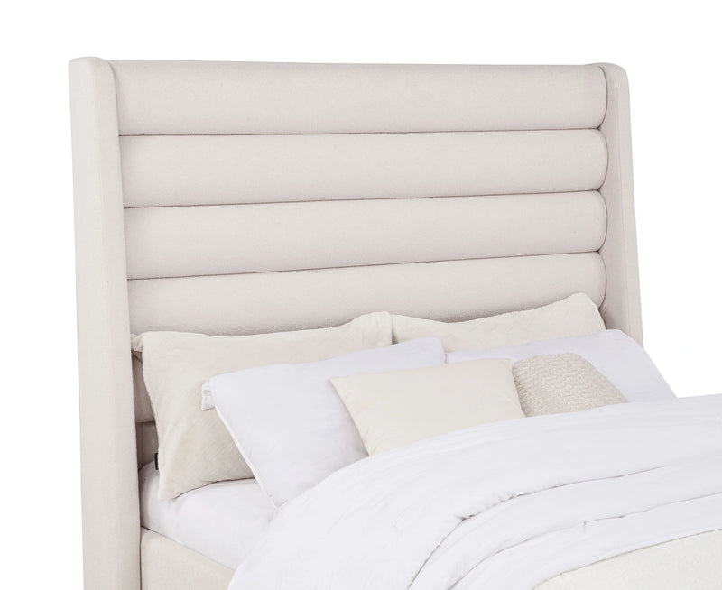 Leslie Upholstered Wingback Platform Bed
