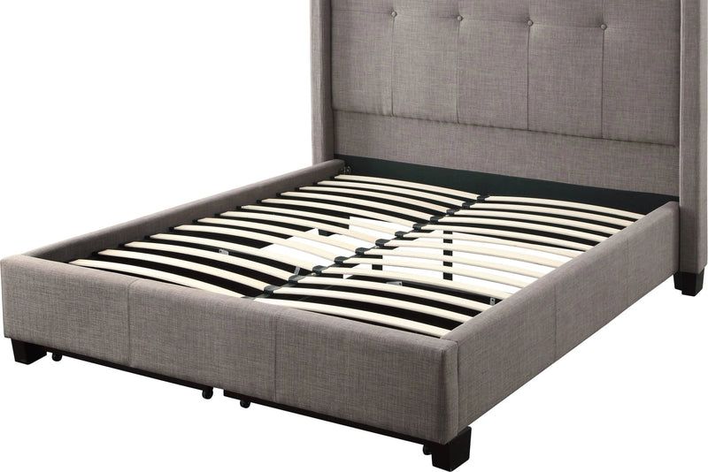 Madeleine Wingback Platform Storage Bed