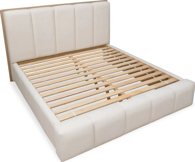 Gardenia Wood Frame Upholstered Platform Bed