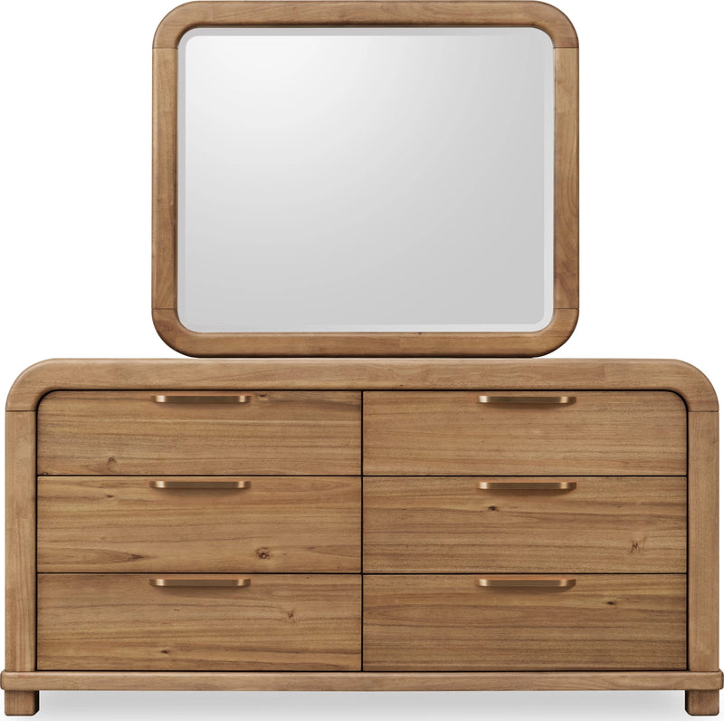 Kione Six Drawer Acacia Wood Dresser