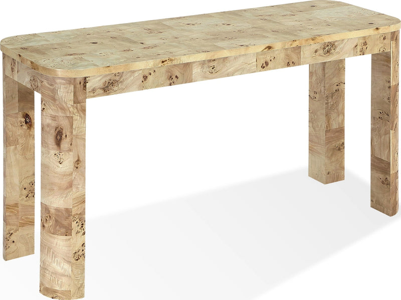Cosmo Mappa Burl Console Table