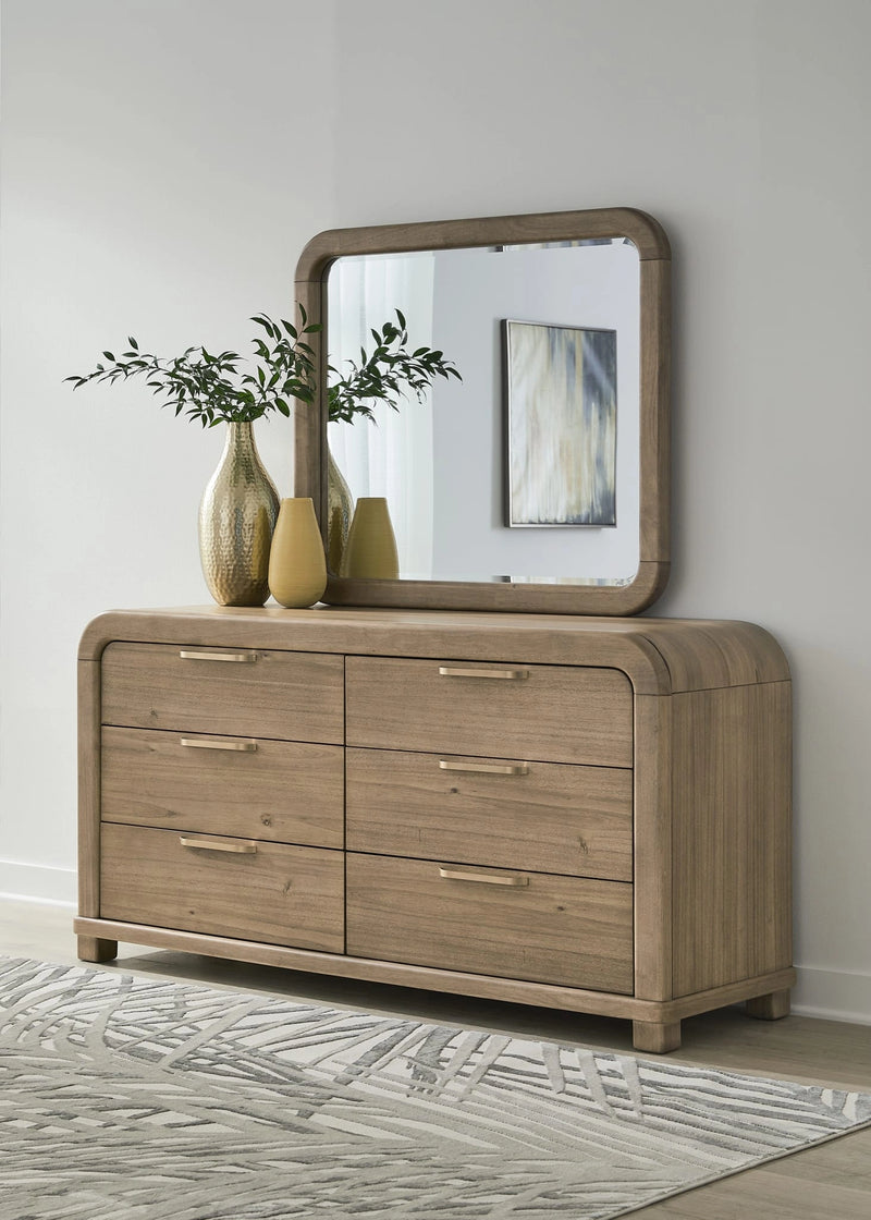 Kione Six Drawer Acacia Wood Dresser