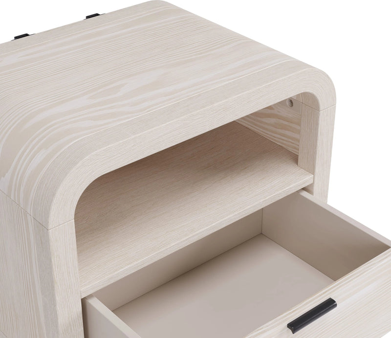 Drake One Drawer One Shelf USB-Charging Nightstand