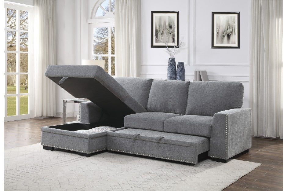 American Furnishing Dublin Home, Sofa With Chaise And Pull Out Bed
