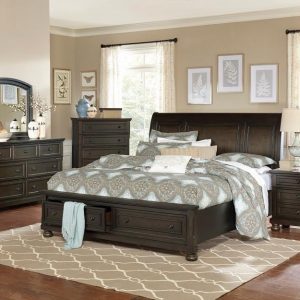 4Pc Storage Queen Bed Set - Begonia