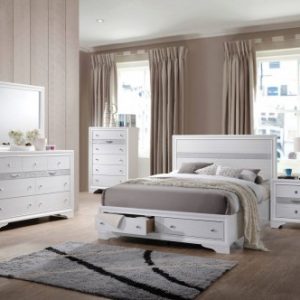 4Pc Queen Bedroom Set with Storage -naima