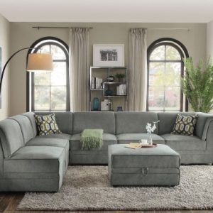 6 Pc Modular Sectional- Bois