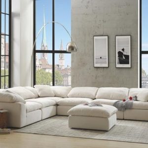 6 Pc Ivory Modular Sectional- Naveen