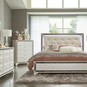 Glamour 4Pc Queen Bed Set - Salon