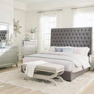 Queen Button Tufting Upholstery Bed - Camille