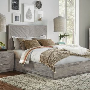 2Pc Solid Wood Queen Panel Bed Set - ALEXANDRA