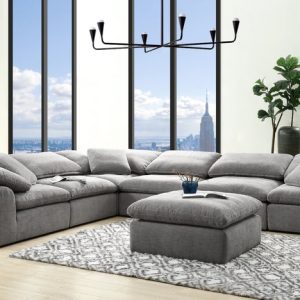 6 Pc Gray Modular Sectional- Naveen
