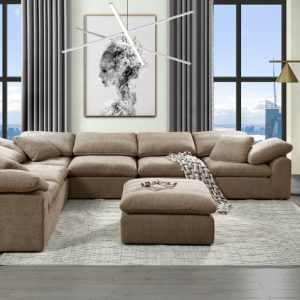 6 Pc Biege Modular Sectional- Naveen