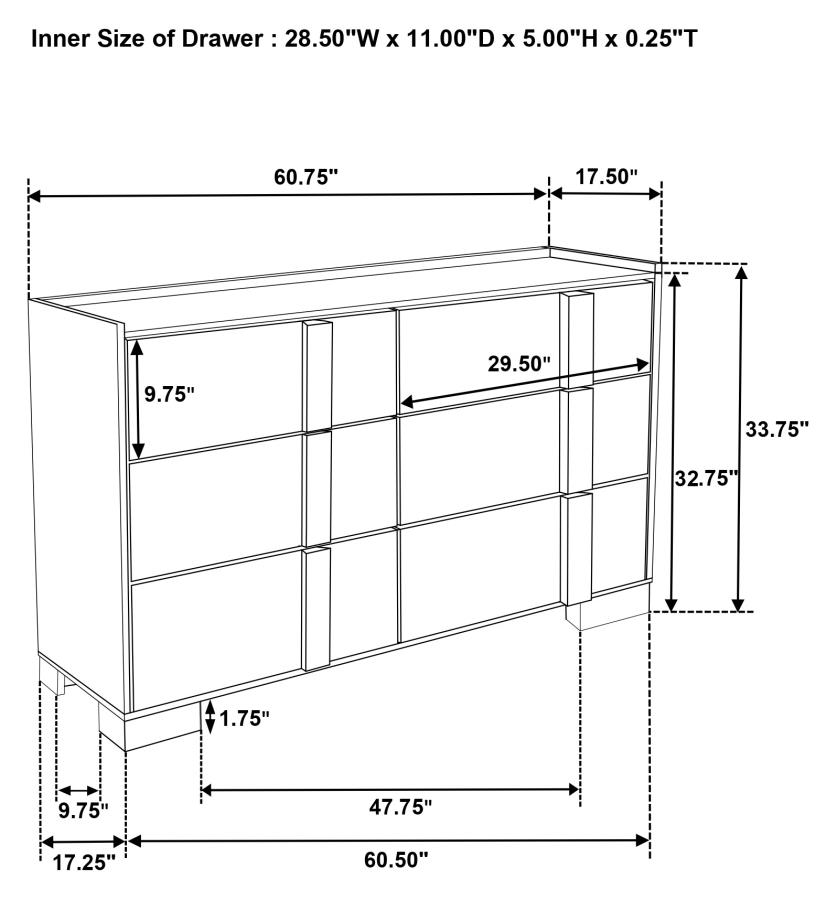 3Pc Queen Bedroom Set Natural- Hyland - Image 9