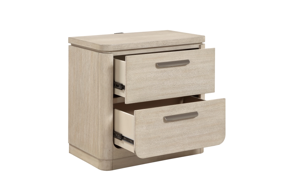 3Pc Oak Light Gray Bedroom Set- Alita - Image 9