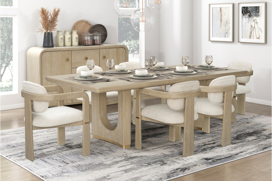 Coastal-Modern Dining Table and 6 Side Chairs -Niche - Image 2